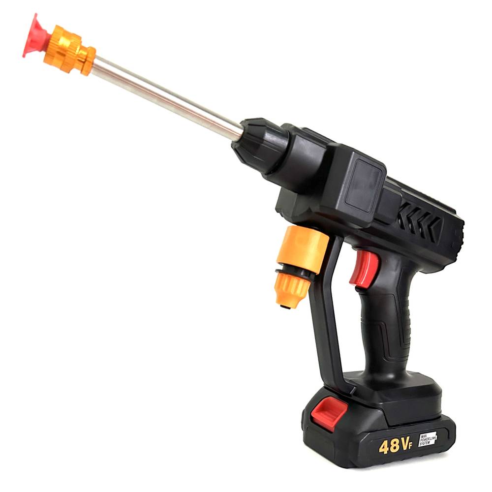 Bellanero cordless high pressure washer with spray gun and battery, front view